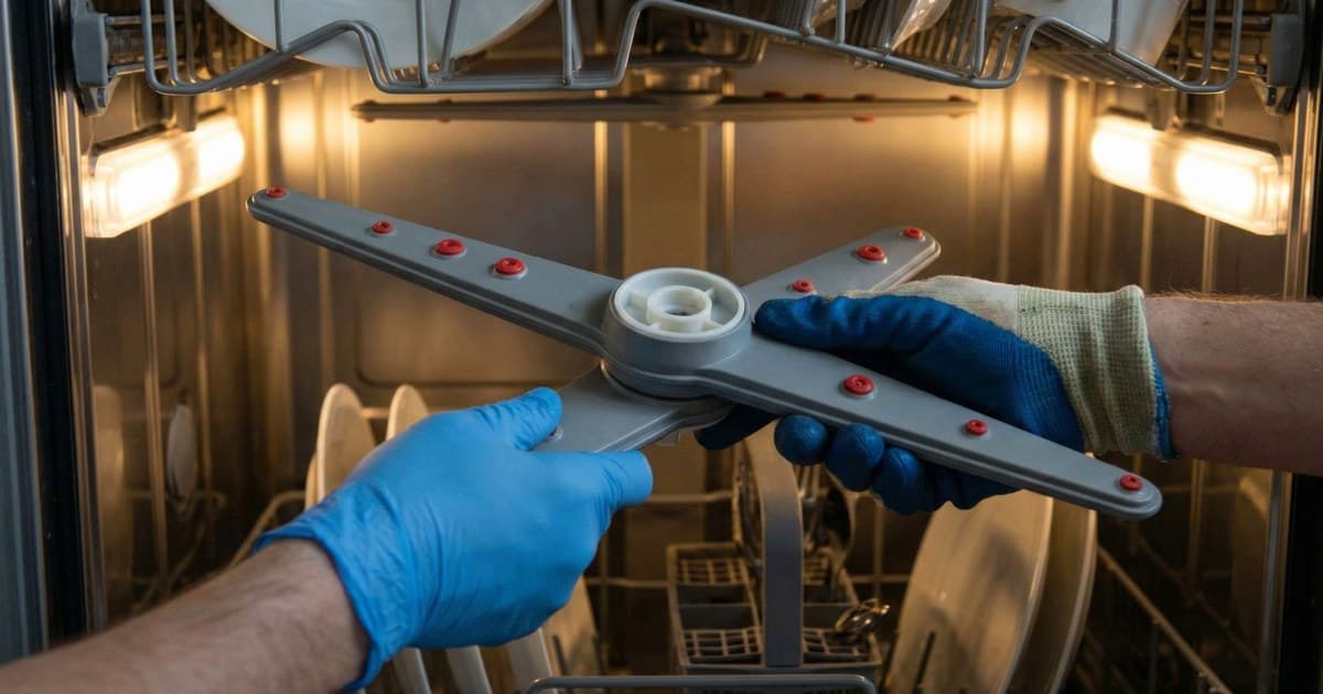 How to Replace a Dishwasher Spray Arm (And Why Dishes on the Top Rack Stay Dirty)